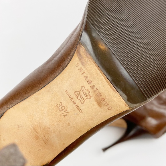 Brian Atwood Pointed Toe Knee High Leather Boots Size 9.5 - Picture 14 of 14